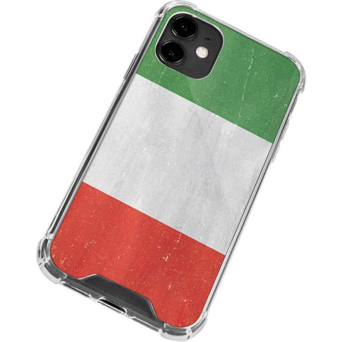 Italy Flag Distressed iPhone 12 Mini Clear Case
